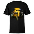 thumbnail image 1 of Star Wars Classic Characters Fifth Birthday 5 Years Old - Short Sleeve T-Shirt for Kids - Customized-Black, 1 of 5