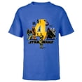 thumbnail image 1 of Star Wars Classic Characters Fourth Birthday 4 Years Old - Short Sleeve T-Shirt for Kids - Customized-Royal, 1 of 5