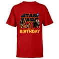thumbnail image 1 of Star Wars Classic Characters Party Matching It’s My Birthday - Short Sleeve T-Shirt for Kids - Customized-Red, 1 of 5