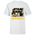 thumbnail image 1 of Star Wars Classic Characters Party Matching It’s My Birthday - Short Sleeve T-Shirt for Kids - Customized-White, 1 of 5