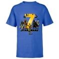 thumbnail image 1 of Star Wars Classic Characters Seventh Birthday 7 Years Old - Short Sleeve T-Shirt for Kids - Customized-Royal, 1 of 5