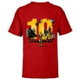 thumbnail image 1 of Star Wars Classic Characters Tenth Birthday 10 Years Old - Short Sleeve T-Shirt for Kids - Customized-Red, 1 of 5