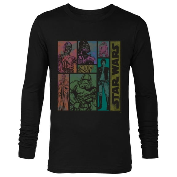 Star Wars Classic Comic Art Episode IV Retro Vintage - Long Sleeve T-Shirt for Men - Customized-Black