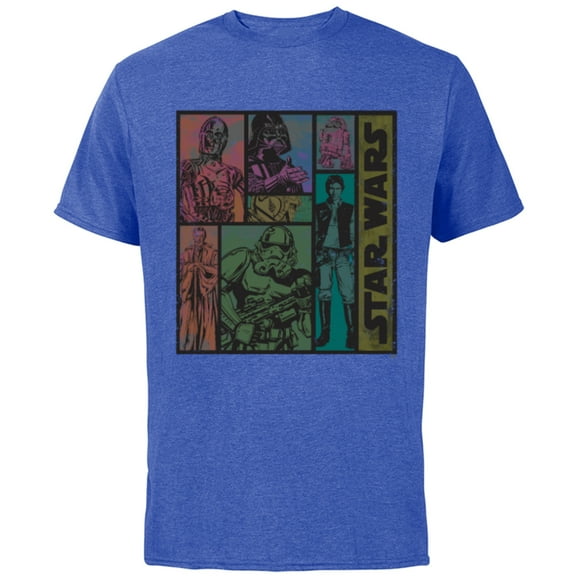 Star Wars Classic Comic Art Episode IV Retro Vintage - Short Sleeve Cotton T-Shirt for Adults - Customized-Royal Heather