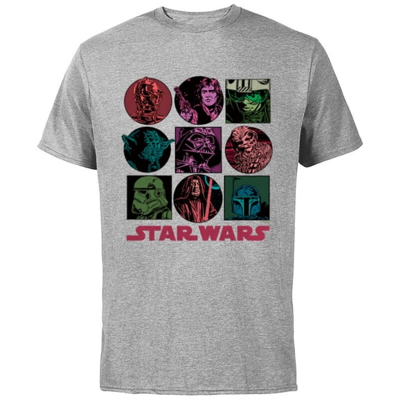 Star Wars Classic Comic Art Original Trilogy Retro Vintage - Short Sleeve Cotton T-Shirt for Adults - Customized-Athletic Heather