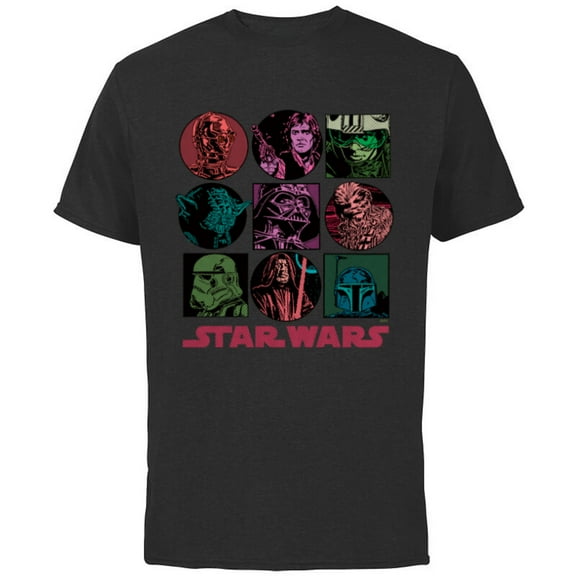 Star Wars Classic Comic Art Original Trilogy Retro Vintage - Short Sleeve Cotton T-Shirt for Adults - Customized-Black