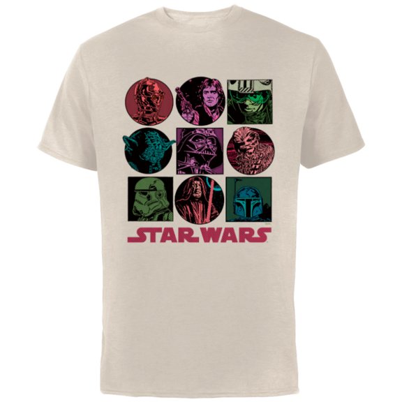 Star Wars Classic Comic Art Original Trilogy Retro Vintage - Short Sleeve Cotton T-Shirt for Adults - Customized-Natural