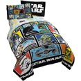 Star Wars Classic Grid 4 Piece Twin Bed Set includes Reversible