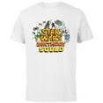 thumbnail image 1 of Star Wars Classic Movie Characters Retro Toon Birthday Squad - Short Sleeve Cotton T-Shirt for Adults - Customized-White, 1 of 5