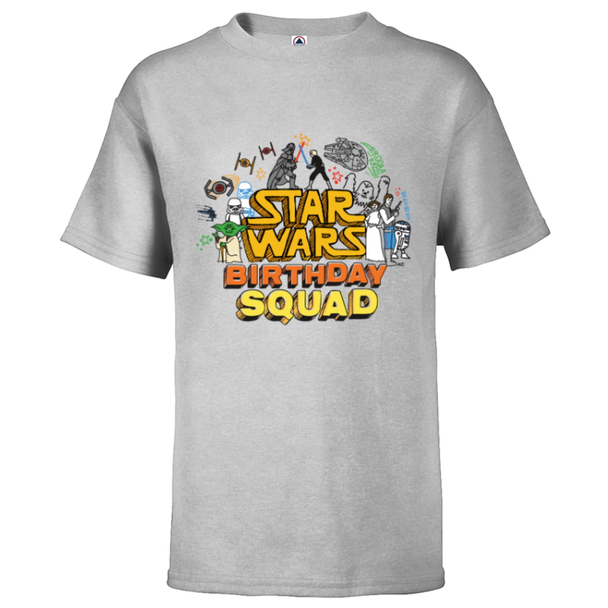 Star Wars Classic Movie Characters Retro Toon Birthday Squad - Short ...