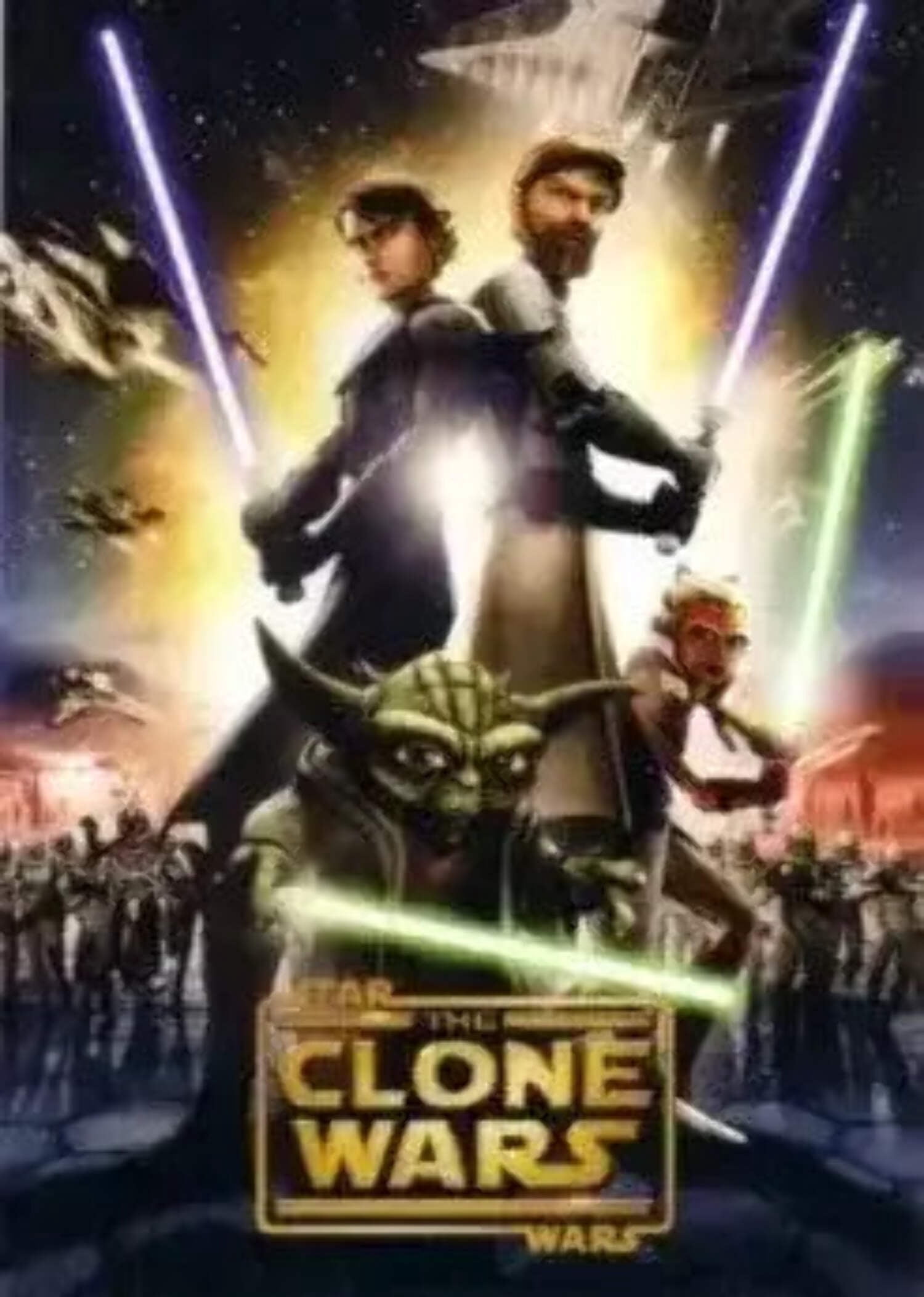 Star Wars Clone Wars 2008 Topps card P2 Ahsoka Anakin Obi-Wan Yoda ...