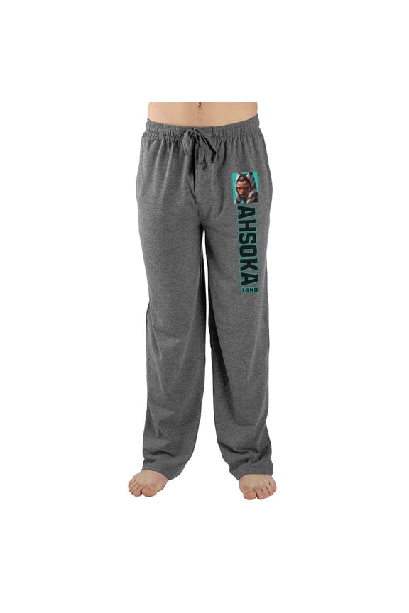 Star Wars Clone Wars Ahsoka Tano Character Heather Grey Sleep Pajama Pants - L