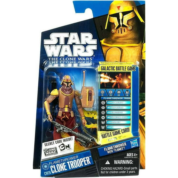 Star Wars Clone Wars Mandalorian Trooper Action Figure #CW29 - 3.75" Animated Figure With Firing Backpack Launcher