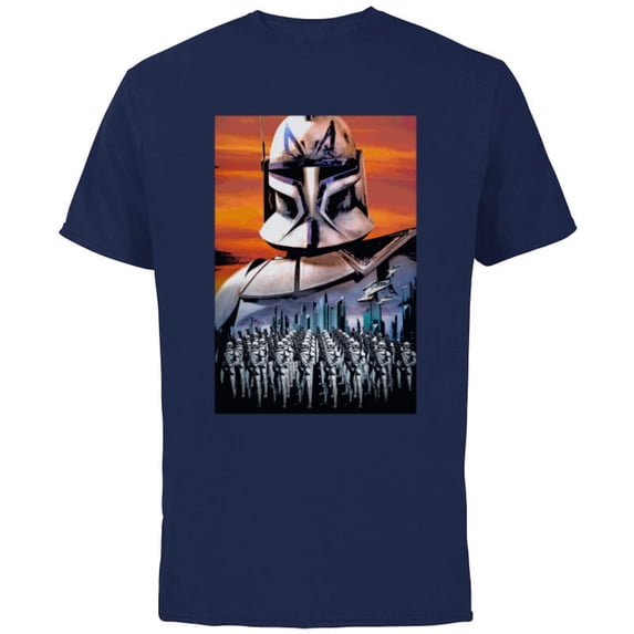 Star Wars Clone Wars Captain Rex Clone Troopers - Short Sleeve Cotton T-Shirt for Adults - Customized-Navy