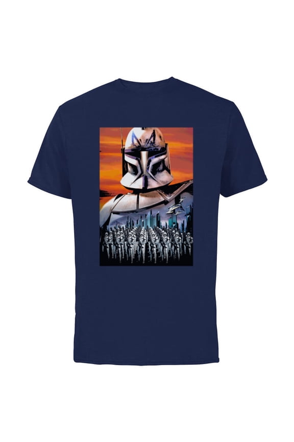 Clone Wars Captain Rex Clone Troopers - Short Sleeve Cotton T-Shirt for Adults - Customized-Navy