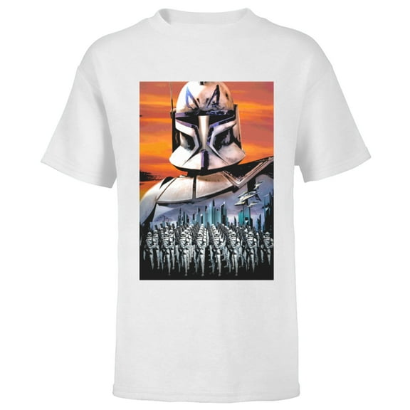 Star Wars Clone Wars Captain Rex Clone Troopers - Short Sleeve T-Shirt for Kids - Customized-White