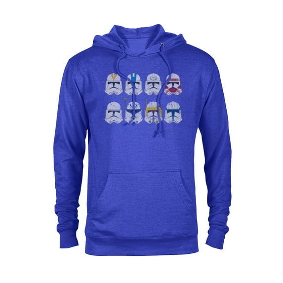 Star Wars Clone Wars Clone Troopers Helmets - Pullover Hoodie for Adults -Customized-Royal Heather
