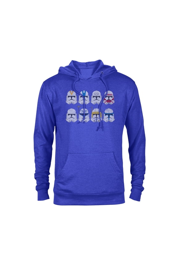 Clone Wars Clone Troopers Helmets - Pullover Hoodie for Adults -Customized-Royal Heather