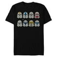 thumbnail image 1 of Star Wars Clone Wars Clone Troopers Helmets - Short Sleeve Blended T-Shirt for Adults -Customized-Black, 1 of 5