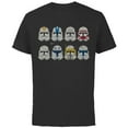 thumbnail image 1 of Star Wars Clone Wars Clone Troopers Helmets - Short Sleeve Cotton T-Shirt for Adults -Customized-Black, 1 of 5