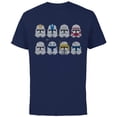 thumbnail image 1 of Star Wars Clone Wars Clone Troopers Helmets - Short Sleeve Cotton T-Shirt for Adults -Customized-Navy, 1 of 5