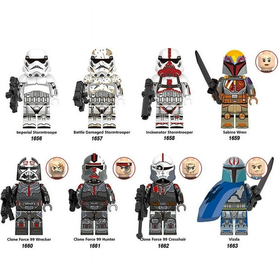 Star Wars Clone Wars Commanders Building Block Figure X 8 Sets 2