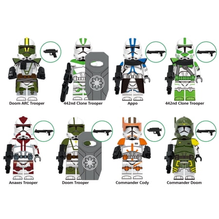 Star Wars Clone Wars Commanders Building Block Figure X 8 Sets 5
