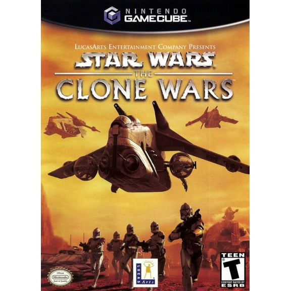 Restored Star Wars Clone Wars Nintendo GameCube Video Game Rating Pending