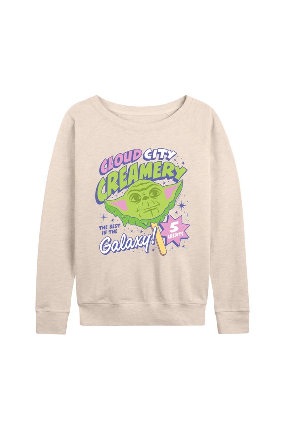 - Cloud City Creamery - Women's French Terry Long Sleeve Pullover