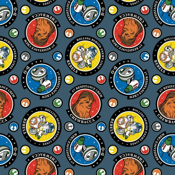 Star Wars Collection 1st Resistance Crew Denim 100% Cotton Fabric by The Yard