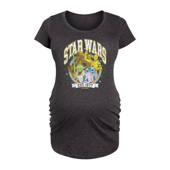 Star Wars - Yoda and friends Collegiate - Maternity Scoop Neck Tee