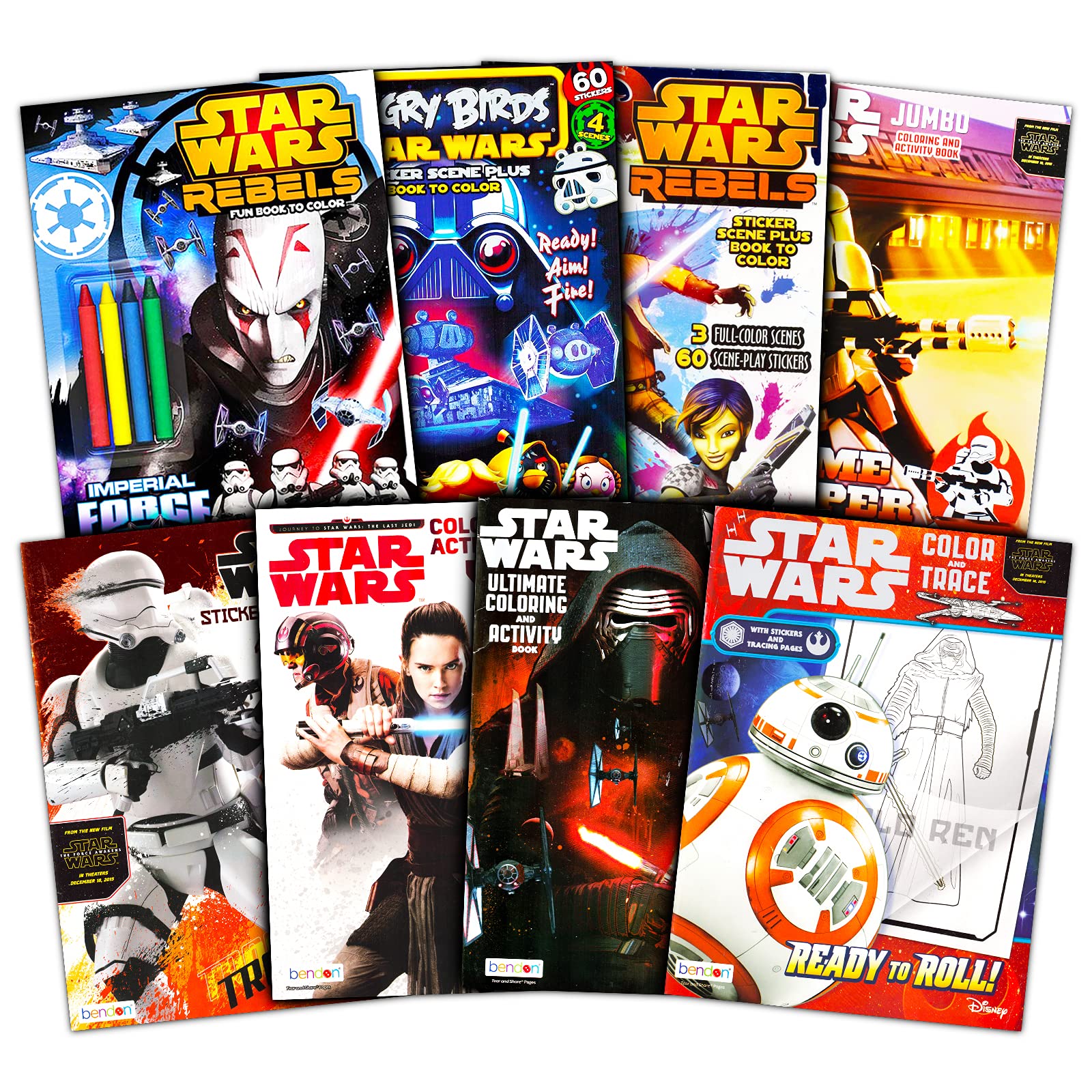 Star Wars Coloring Book STF9 Bundle with 8 Star Wars Books for Kids ...