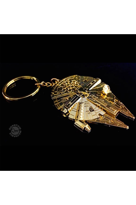 Star Wars Comic Con Gold Millennium Falcon Keychain