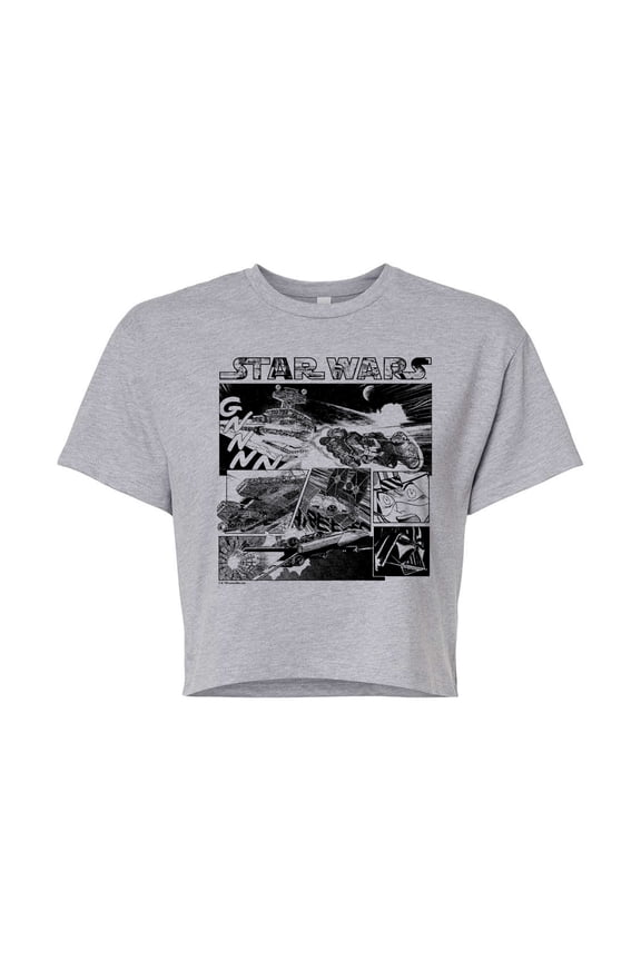 - Comic Panel - Juniors Cropped Tee