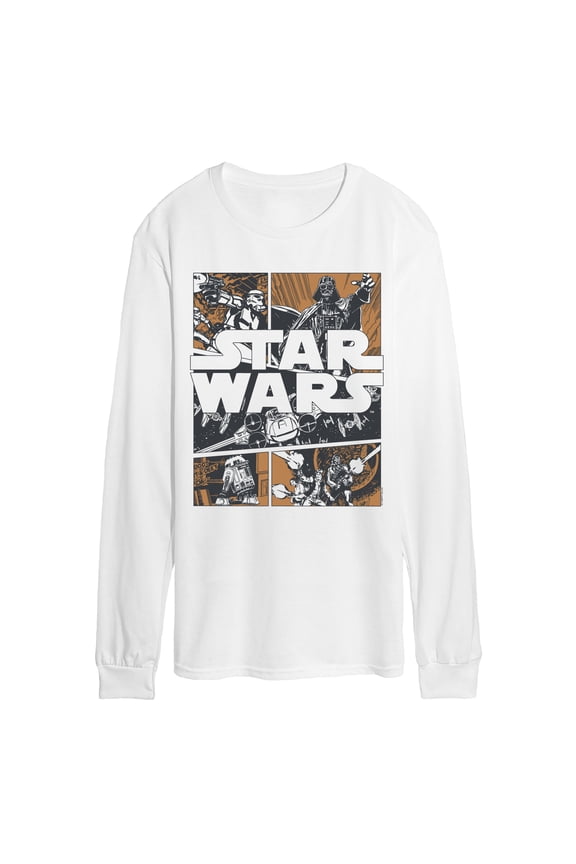 - Comic Panel Long Sleeve Graphic T-Shirt