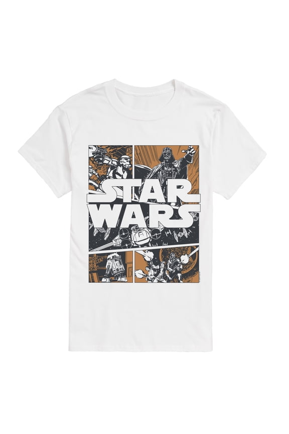 - Comic Panel Short Sleeve Graphic T-Shirt