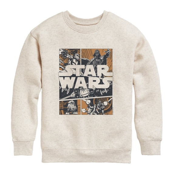 Star Wars - Comic Panel Graphic Long Sleeve Fleece Sweatshirt