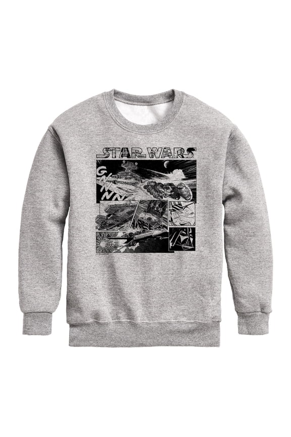 - Comic Panel - Youth Boys Crew Fleece Sweatshirt