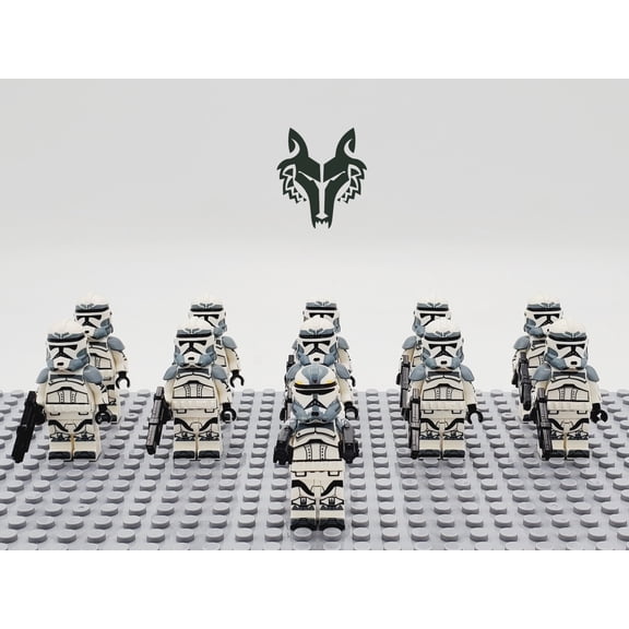 Star Wars Commander Wolffe Wolfpack Clones Armored Minifigures (Set-11pcs)