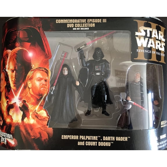 Star Wars Revenge of the Sith Commemorative Episode III DVD Collection Sith Lords Action Figures