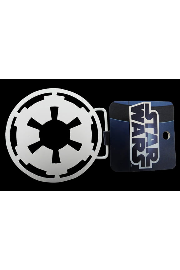 Costume Belt Buckle USA American Imperial Logo Rock Rebel White Metal