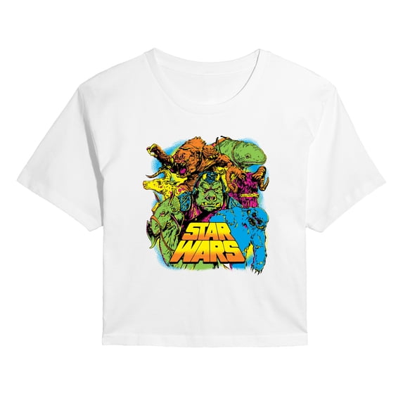 Star Wars - Spooky Creatures - Juniors Cropped Graphic T-Shirt