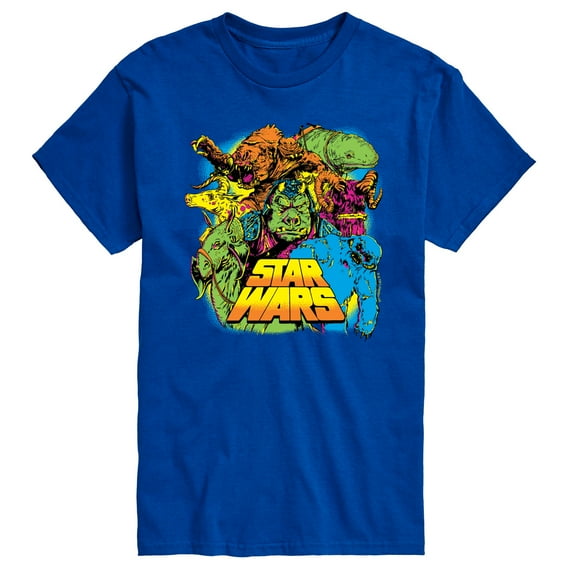 Star Wars - Neon Alien Creatures - Men's Short Sleeve Graphic T-Shirt