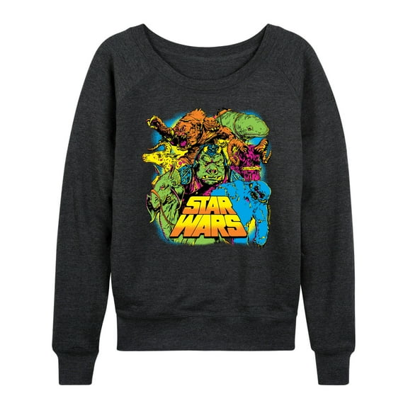 Star Wars - Neon Alien Creatures - Women's French Terry Long Sleeve Shirt