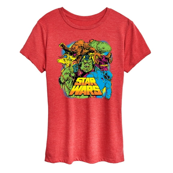 Star Wars - Neon Alien Creatures - Women's Short Sleeve Graphic T-Shirt