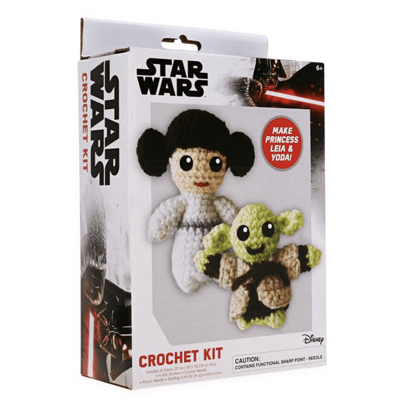 Star Wars Crochet Craft Kit - Make Princess Leia and Yoda - Everything You Need
