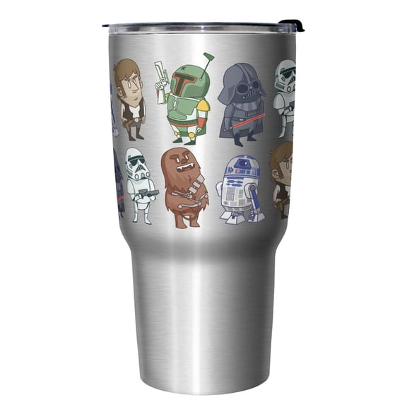 Star Wars Cute Cartoon Characters Stainless Steel Tumbler w/Lid Stainless Steel 27 oz.