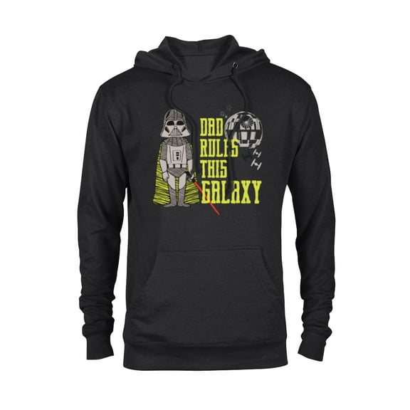 Star Wars Cute Darth Vader Dad Rules This Galaxy - Pullover Hoodie for Adults - Customized-Black