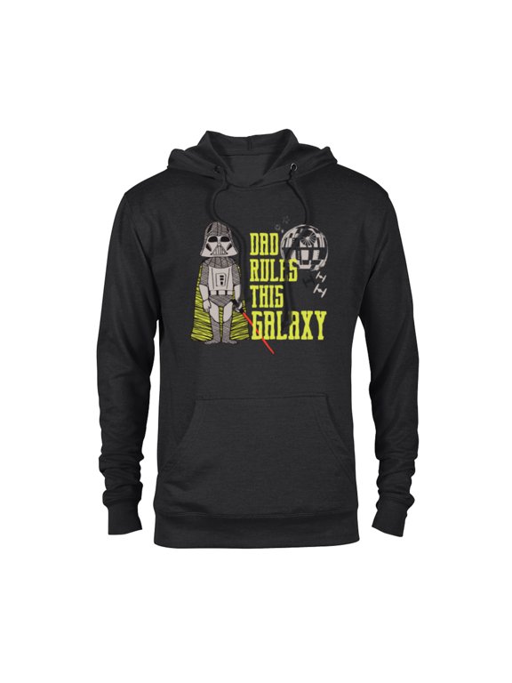 Cute Darth Vader Dad Rules This Galaxy - Pullover Hoodie for Adults - Customized-Black
