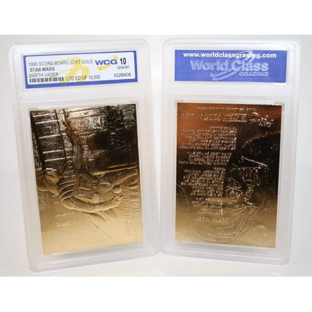 Star Wars DARTH VADER 23KT Gold Card Sculptured #/10,000 - Graded GEM MINT 10